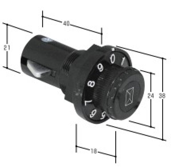 画像1: KD-6(旧KR-103)　ミニダイヤル錠P　横用の鍵交換用 (1)