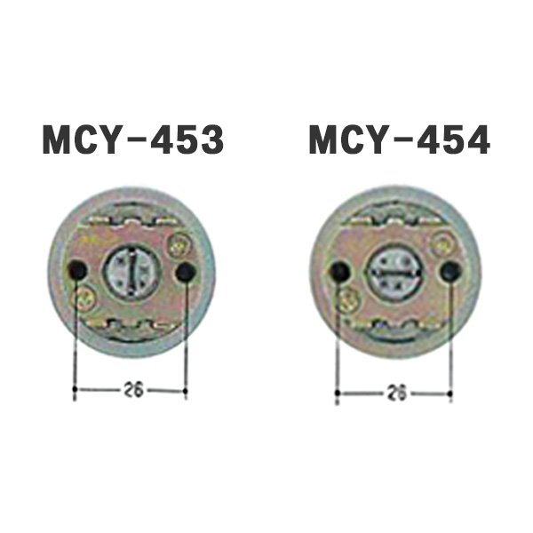 MCY-454 MIWA,美和ロック U9THM/TE0 2個同一CYA RK色シリンダー