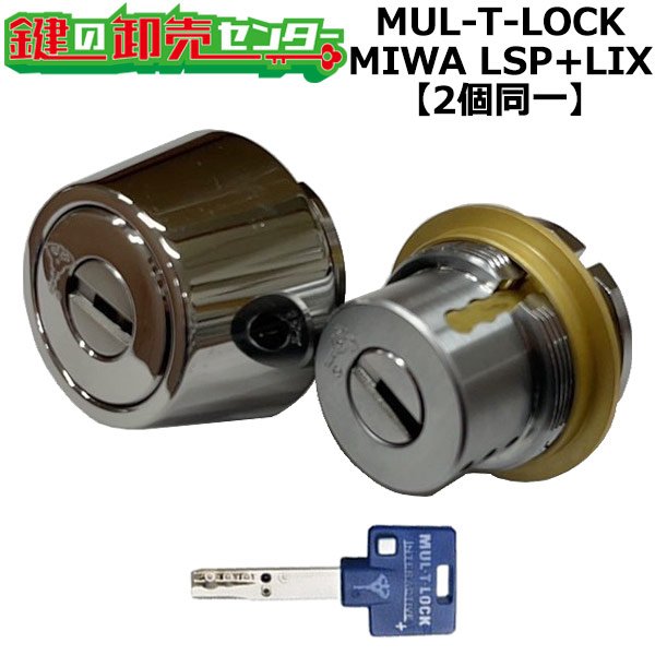 画像1: MUL-T-LOCK,マルティロックJ　MIWA,美和ロック　LSP/LIX(TE0)交換用　2個同一 (1)