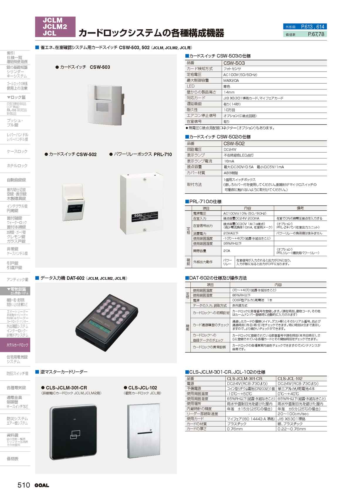 GOAL ゴール【鍵と防犯グッズの卸売りセンター】ホテルカードロックシステム