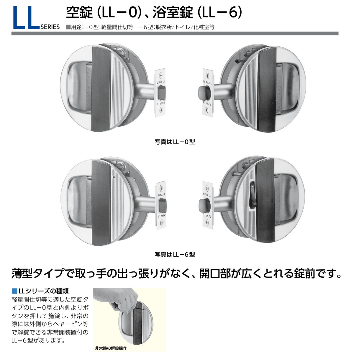 低廉 MIWA,美和ロック LL-0 空錠 戸厚37ミリ以上42ミリ未満 鍵 カギ 交換 取替