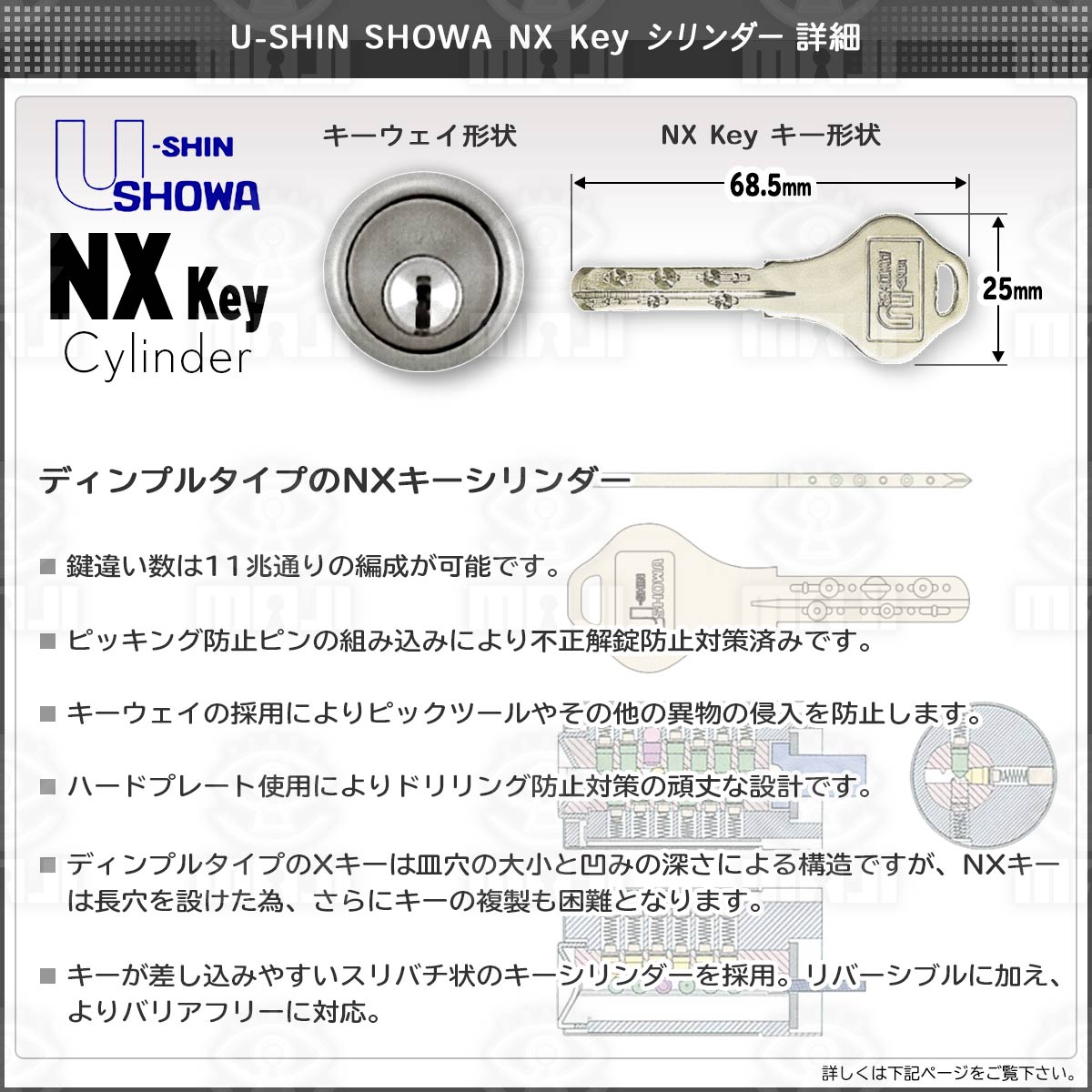 4周年記念イベントが ユーシンショウワ,U-shin Showa SCY-65 MLA交換用シリンダー《SHOWA-SCY-65》<br>  カラー：アンバー<br>鍵 カギ 取替 交換