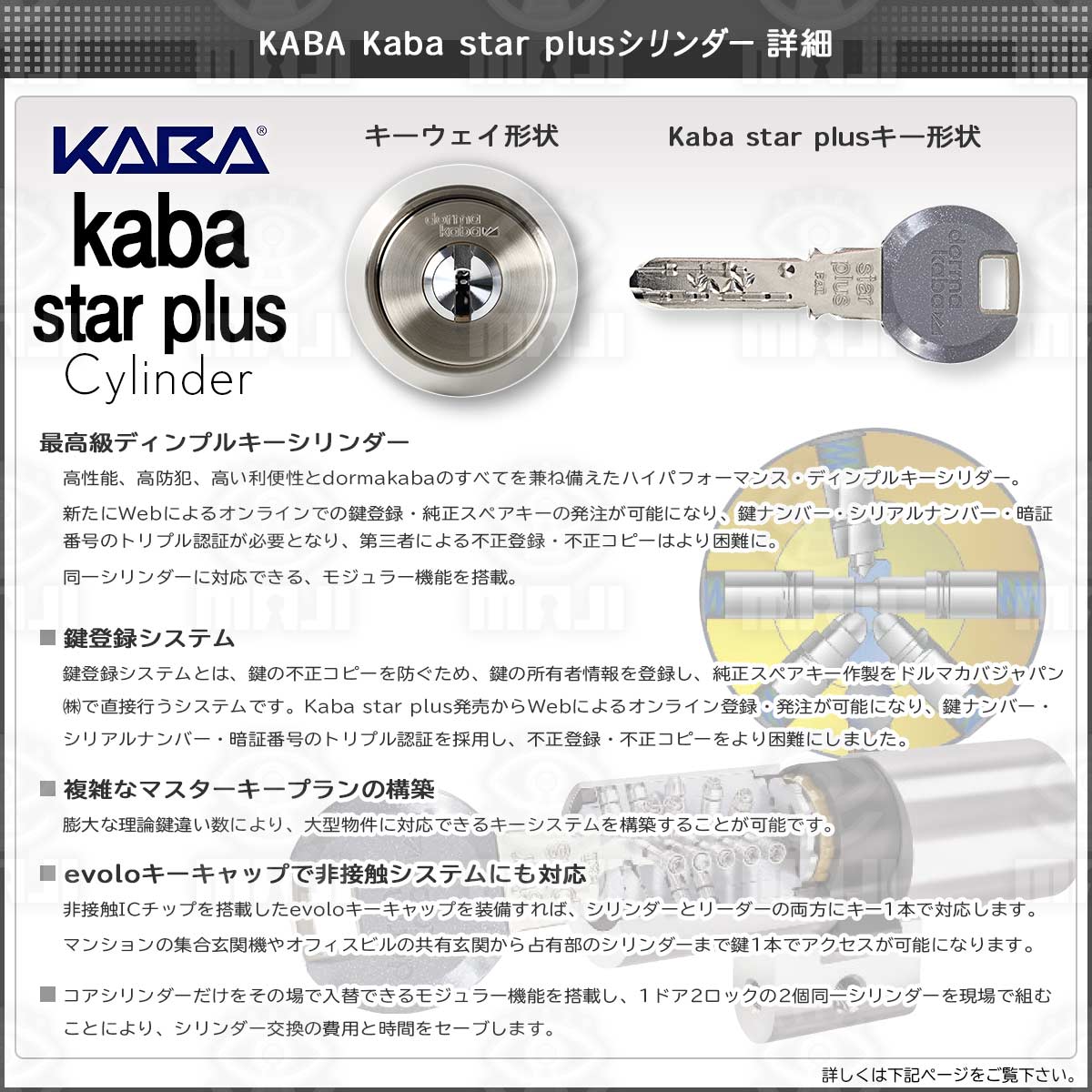 Kaba star plus,カバスタープラス 8143 【MIWA　RA】美和ロック RA交換用